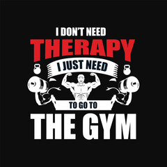 Gym Fitness T-shirt Design template