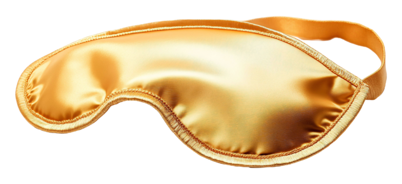 Silk Eye Mask for Sleep and Relaxation - Isolated on White Background