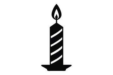 christmas taper candle vector icon