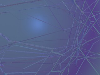 Digital abstract image with intersecting violet and blue lines over a dark background, evoking a shattered or fragmented appearance.