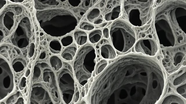 Intricate, porous network structure