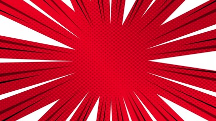 Expression balloon pop art style 4k video Animation | 4k animated radial rays and dots pattern | Motion graphics and digital composition | Vintage pop art background | Comic background animation  - Powered by Adobe