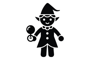 elf toy vector icon