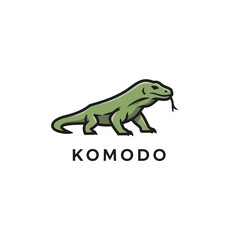 Obraz premium Komodo Dragon Mascot Logo Vector 