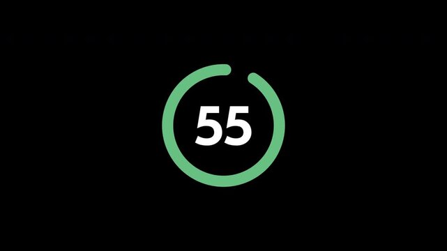 1 Minutes Countdown animation with a smooth circular shrinking style every second. Perfect for timers, intros, or waiting screens. Clean, modern, and visually engaging design.