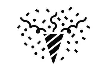 festive confetti vector icon
