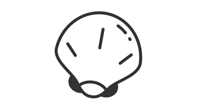 animated shellfish icon. Perfect for food, allergy, allergen, health, egg, fish, peanut, nutrition, drink, gluten, seafood, allergic, reaction, disease, allergens, ingredient, medicine and immune