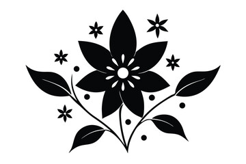 Fototapeta premium festive floral vector icon