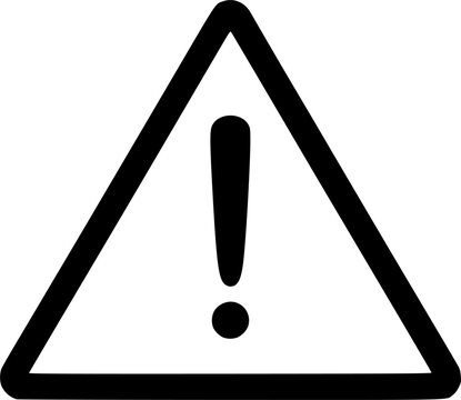 Warning triangle with exclamation mark icon vector
