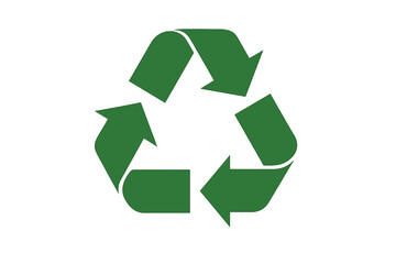 Recycling Symbol Icon. Green Eco Arrows Loop. Recycle Sign. Environmental Conservation. Sustainability Concept. Waste Management. Circular Economy. Reduce Reuse Recycle. Vector Illustration.