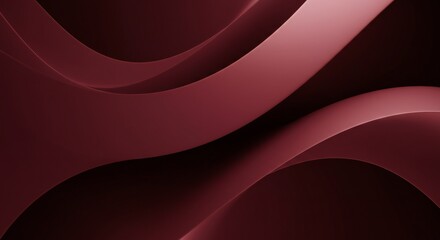 Abstract composition with flowing red curves against a dark background, emphasizing fluidity and warmth. Use soft lighting to enhance depth.