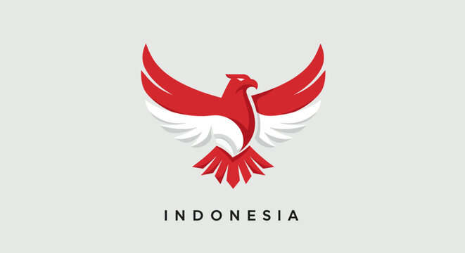 garuda Bird Logo Vector Symbol a Flag indonesia