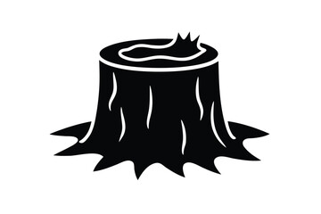 frosty stump vector icon