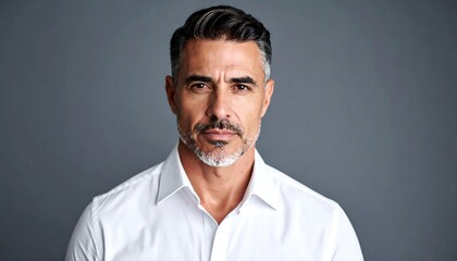 Obraz premium Serious man in white shirt (1)