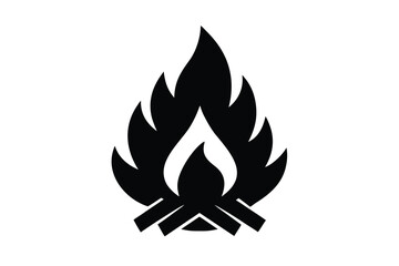 holiday bonfire vector icon