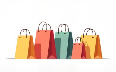 set of shopping bags isolated icon. High quality