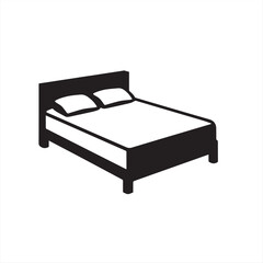 bed isolated on white background