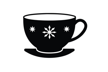 holiday tea cup vector icon