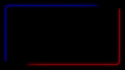Glowing light neon line loop animation video background with futuristic modern style