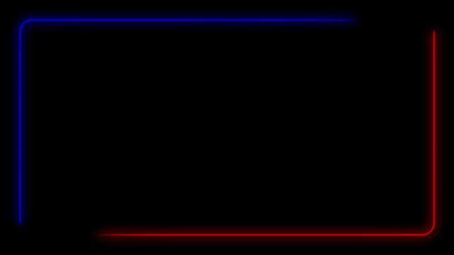 Glowing light neon line loop animation video background with futuristic modern style
