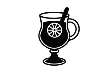mulled wine vector icon
