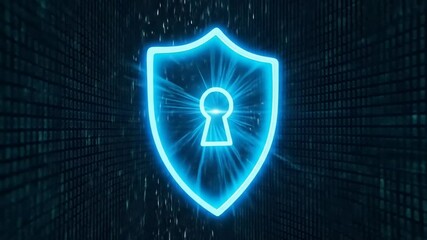 Digital Shield Cyber Security Lock. - Powered by Adobe