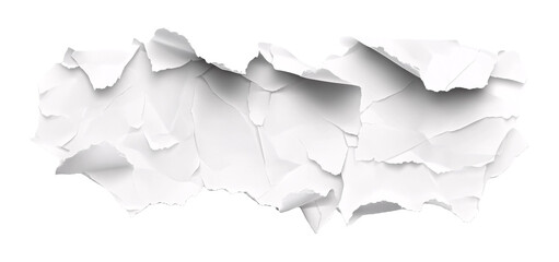 Torn Paper for Art and Crafting Projects - Isolated on White Background
