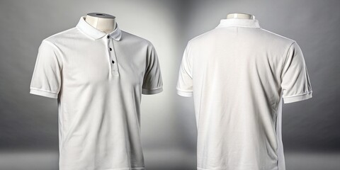 Blank White Polo TShirt Mockup for Product Display