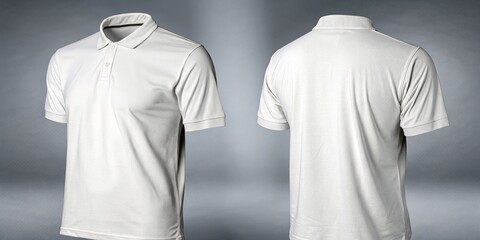 Blank White Polo TShirt Mockup for Product Display