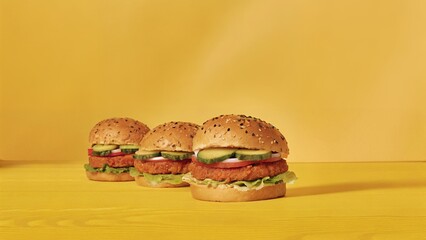 Delicious Homemade Veggie Burger with Fresh Ingredients