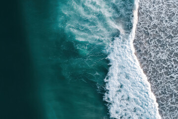 breathtaking aerial view mesmerizing patterns of ocean currents on surface of sea