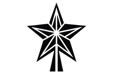 tree topper star vector icon