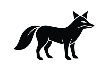 winter fox vector icon