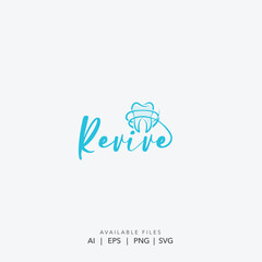 Revive Dental Logo, Clean and Fresh Dentistry Branding, Contemporary Dental Clinic Logo 