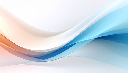 Obraz premium Blue and white abstract flowing wave background, futuristic minimalist design