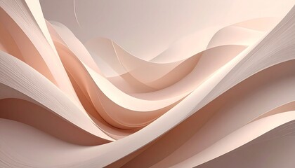 Obraz premium Abstract wave background design with flowing curves and light blue and pink colors