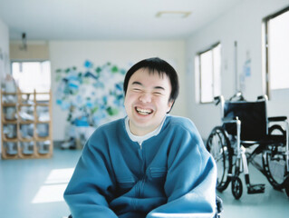 男, 男性, 施設, 障害, 障害者, 知的障害者, 知的障害, 介護, 福祉, 日本, 日本人, Man, Male, Institutional, Disability, Disabled, Mentally Handicapped, Intellectual Disability, Caregiver, Welfare, Japan, Japanese