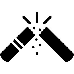 cigarette icon illustration design with solid