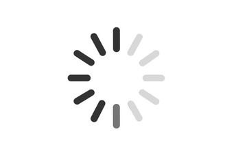 Loading icon simple buffer loader. Web progress indicator for website, video, ui, app, or animation. Circular spinner wheel. Vector wait symbol. Download status element.