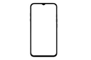 Realistic Smartphone Frame with Blank Transparent Screen, Modern Mobile Phone Mockup, Isolated Vector Template for App UI, Web Design, Device Presentation, Editable PSD, Transparent Background