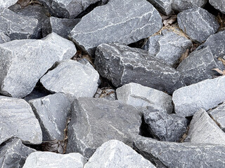 Natural Grey Stone Texture Close-Up
