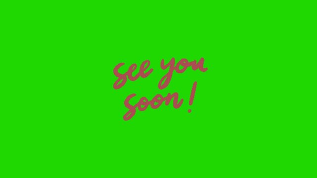 good bye animation on green screen