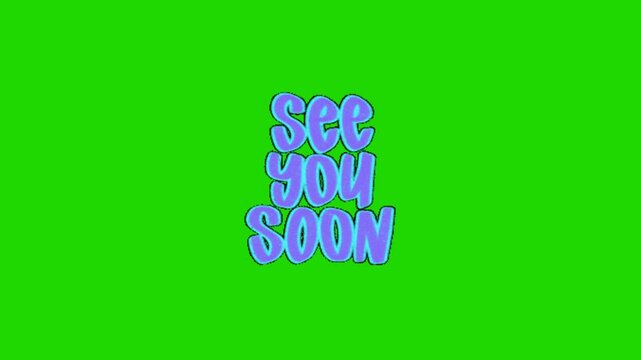 good bye animation on green screen