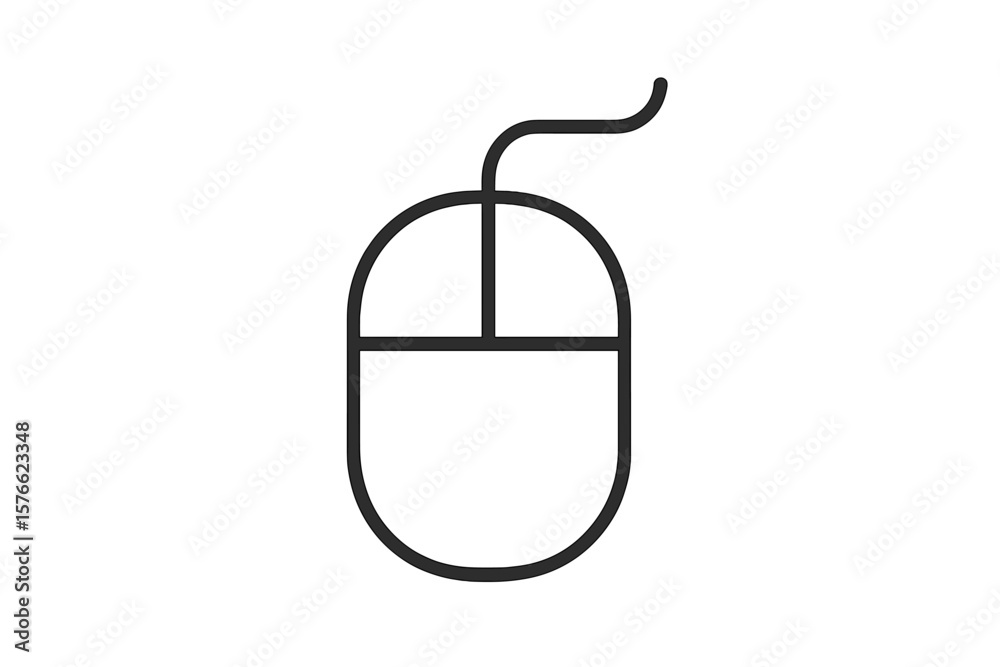 Fototapete computer mouse icon. click pointer symbol. simple line art illustration for web design and user inte