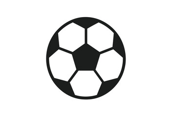 Obraz premium Classic Soccer Ball Icon. Black and White Football Symbol. Simple Vector Illustration for App, UI, Website, Sports Design. Isolated Transparent Background. Modern Graphic Resource