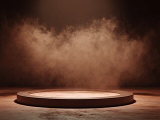 Circular Platform in Brown Smoke Setting