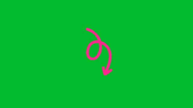arrow animation on green screen