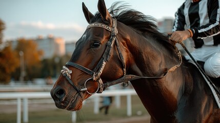 Horse racing equestrian photo