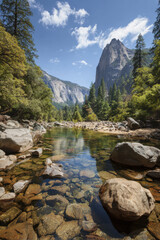 Naklejka premium captivating summer landscapes showcasing natural beauty of rivers and waterfalls across all states of usa