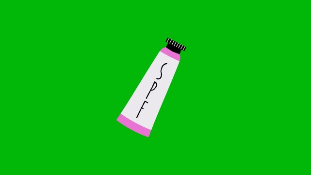 sunscreen on green screen